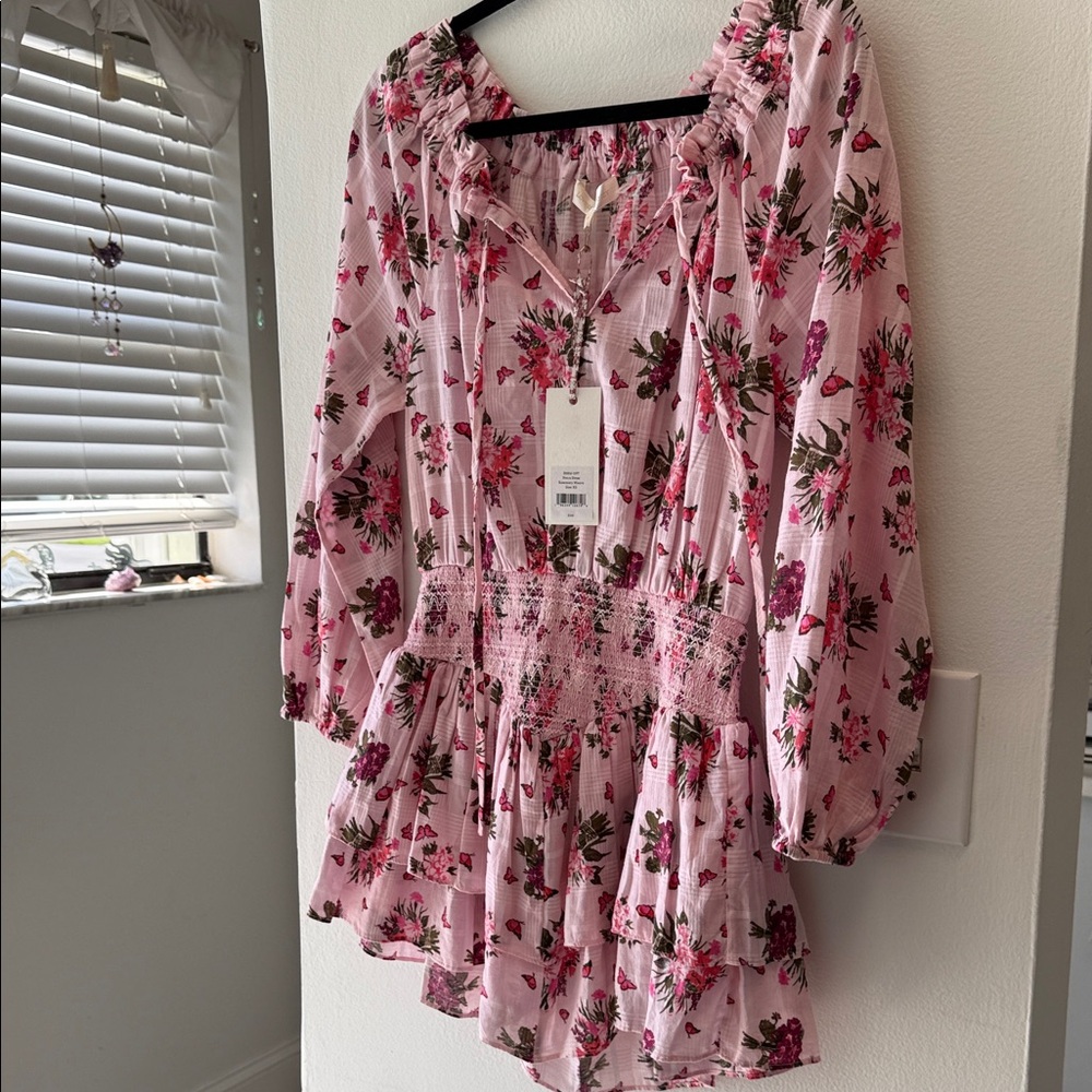 LoveShackFancy Pink Floral Smocked Dress - Picture 13 of 13